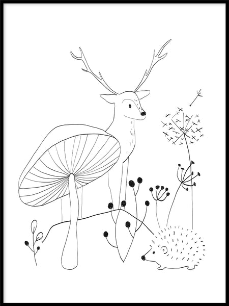 Poster: Forest Animal 1, av Katri Hansson