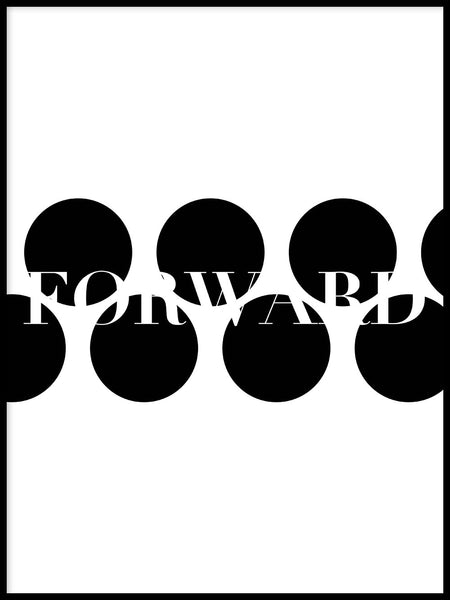 Poster: Forward, white, av Esteban Donoso