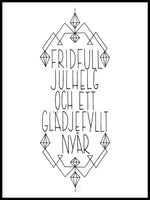 Poster: Fridfull julhelg, av Fia Lotta Jansson Design