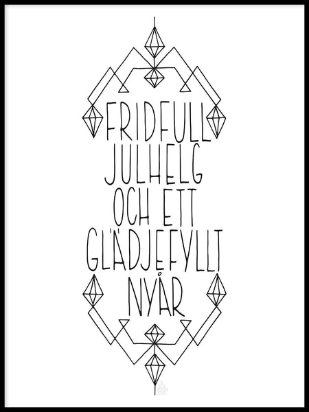 Poster: Fridfull julhelg, av Fia Lotta Jansson Design