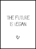 Poster: Future is vegan, av Ateljé Spektrum - Linn Köpsell