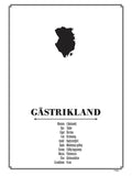 Poster: Gästrikland, av Caro-lines