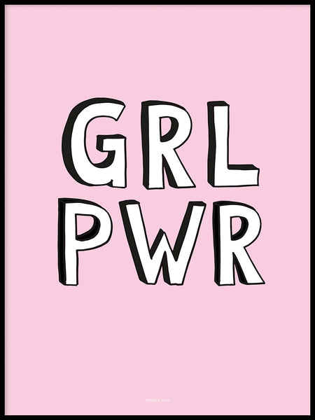 Poster: GRL PWR rosa, av Utgångna produkter