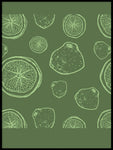 Poster: Gröna citroner, av Fia-Maria