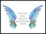 Poster: Guardian Angel, blå, av GaboDesign