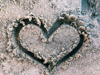 Poster: Heart in sand, av Utgångna produkter