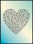 Poster: Heart, turkos, av GaboDesign