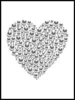 Poster: Heart, vit, av GaboDesign