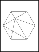 Poster: Hexagon svart, av Fröken Form