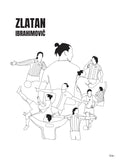 Poster: History of Zlatan, with name, av Tim Hansson