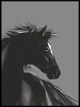 Poster: Horse, grey, av ANNABOYE