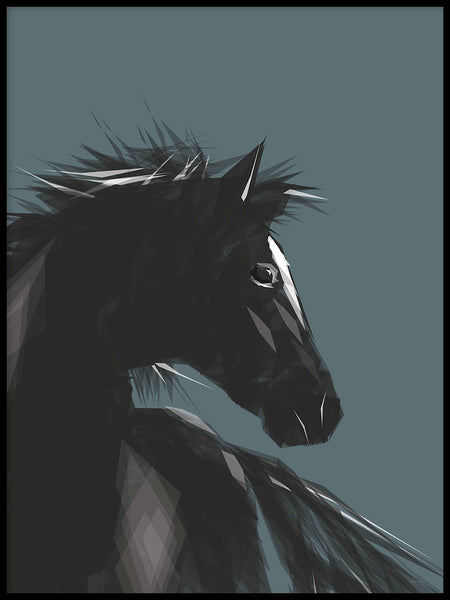Poster: Horse, petrol, av ANNABOYE