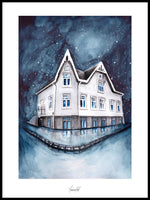 Poster: House portrait of an old Norwegian house, av Utgångna produkter
