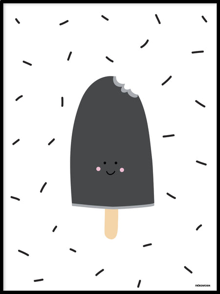 Poster: Ice Cream Black, av Fröken Form