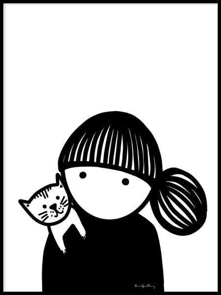 Poster: Kattkompis, av Anna Grundberg