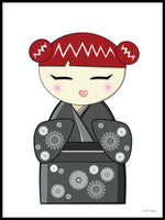 Poster: Kokeshi Dolls #11, av PIEL Design