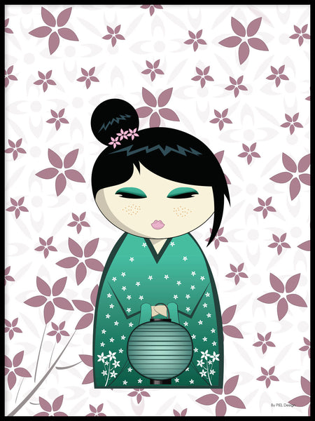 Poster: Kokeshi Dolls #20, av PIEL Design