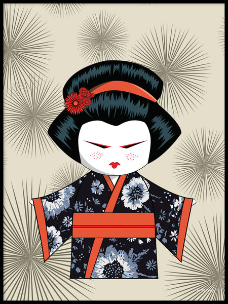 Poster: Kokeshi Dolls #79, av PIEL Design