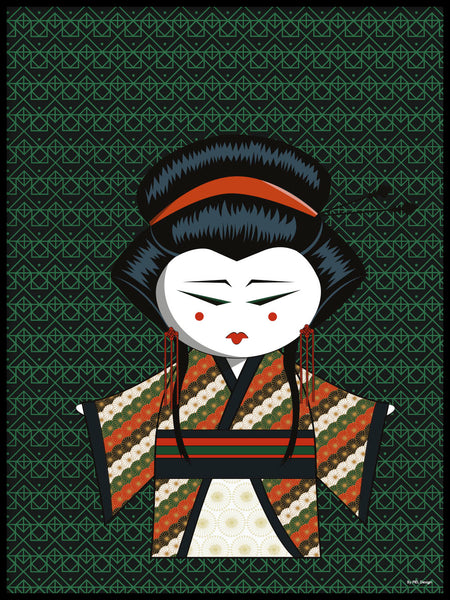 Poster: Kokeshi Dolls #86, av PIEL Design