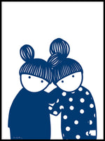 Poster: Kompisskap blå, av Anna Grundberg