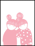 Poster: Kompisskap rosa, av Anna Grundberg