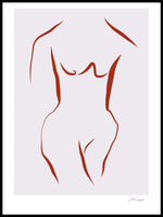 Poster: Kvinnokropp II, av Julia Lysén Art