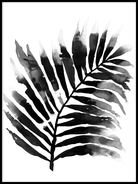 Poster: Leaf, black, av Sofie Rolfsdotter