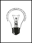 Poster: Light Bulb, av Grafiska huset