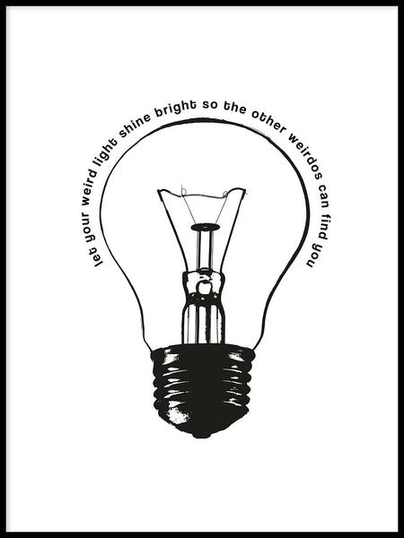 Poster: Light Bulb, av Grafiska huset
