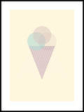 Poster: Lilly´s icecream, gul, av Utgångna produkter