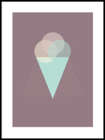 Poster: Lilly´s icecream, mörkrosa, av Utgångna produkter