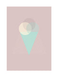Poster: Lilly´s icecream, rosa, av Utgångna produkter