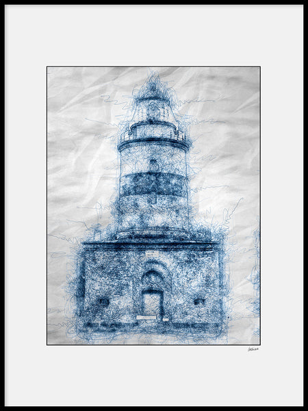 Poster: Lines II: Lighthouse Falsterbo, av A chapter 5 - Caro-lines