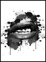 Poster: Lips, grey, av Grafiska huset