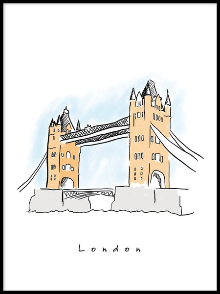 Poster: London -Tower Bridge, av Forma Nova