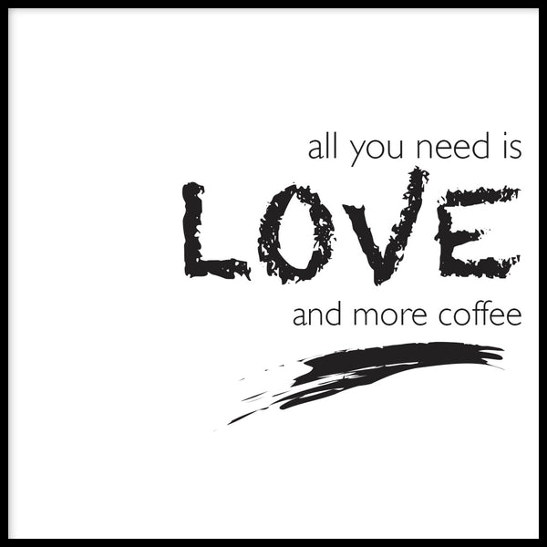 Poster: Love and coffee, av Utgångna produkter