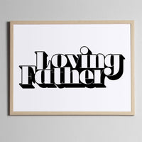 Poster: Loving father, white, av Fia Lotta Jansson Design