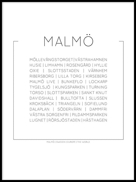 Poster: Malmö, av Lucky Me Studios
