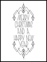 Poster: Merry Christmas, av Fia Lotta Jansson Design