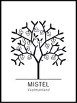 Poster: Mistel, Västmanlands landskapsblomma, av Paperago