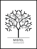 Poster: Mistel, Västmanlands landskapsblomma, av Paperago
