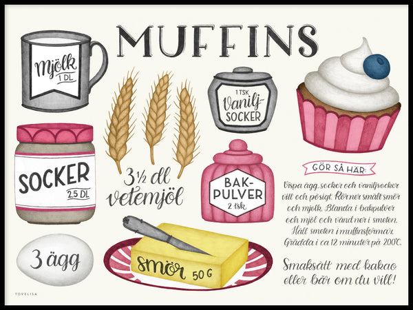 Poster: Muffins, av Tovelisa