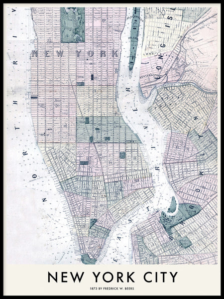 Poster: New York City 1873, av Utgångna produkter