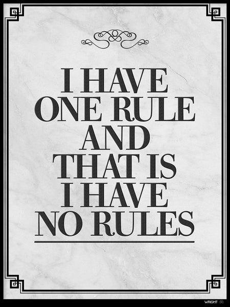 Poster: No rules, av Caro-lines