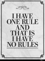 Poster: No rules, av Caro-lines