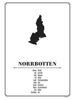 Poster: Norrbotten, av Caro-lines
