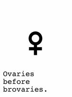 Poster: Ovaries before brovaries, av Anna Mendivil / Gypsysoul