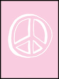 Poster: Peace, rosa, av Utgångna produkter