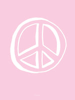 Poster: Peace, rosa, av Utgångna produkter