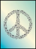 Poster: Peace, turkos, av GaboDesign